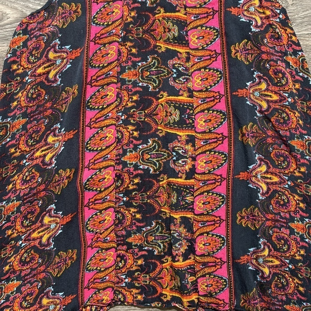 World Market S/M Boho Festival Grunge Uneven Hem Racerback Tank Altstyle 90s - Picture 2 of 10